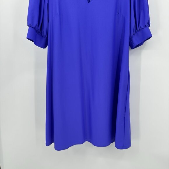 JUDE CONNALLY EMERSON DRESS swing short sleeve jude cloth royal blue knit S - Picture 3 of 6